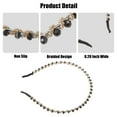 thumbnail image 4 of Unique Bargains 1pc Faux Crystal Hair Hoop Women Hairband Hair Accessories 0.20 Inch Wide Black, 4 of 7