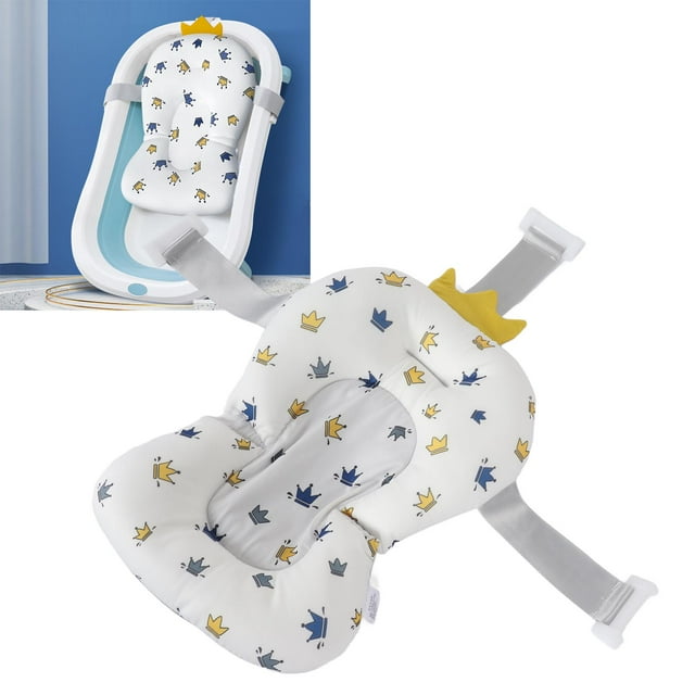 Cojín De Soporte Para El Baño De Bebé, Almohada De Bañera Infantil Transpirable Suave Y Encantador Patrón De Ajustable Para Baño Para Recién Nacidos