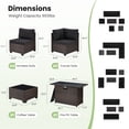 thumbnail image 5 of STARY 8 Pieces Outdoor Furniture Set with Fire Pit Table, Wicker Patio Sectional Sofas, All-Weather Outdoor Conversation Set for Garden, Black, 5 of 9