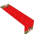 thumbnail image 2 of Uklsqma Christmas Table Runner Linen Holiday Decoration Red Multicolor Christmas Tree Snowflakes Design | Washable Seasonal Kitchen Dining Room Party Table Cover 70.87X11.81In, 2 of 6