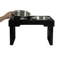 thumbnail image 6 of Pet Zone Designer Diner Adjustable Elevated Dog Bowls Raised Dog Bowl Station with Stand, Adjusts to 3 Heights comes with 2 SS Bowls (7-Cup Capacity), 6 of 13