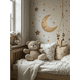 thumbnail image 1 of Qisvanset Framed Canvas Wall Art 12x16 Inch Moon Bear Repositionable Baby Nursery Wall Decal, 1 of 5