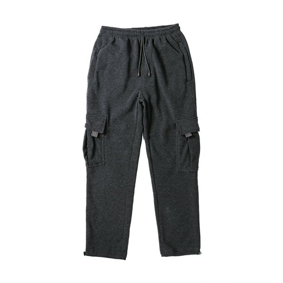 One opening Men Casual Jogger Heavy Weight Fleece Cargo Multi Pocket Sport Work Casual Training Sport Trouser Men's Sweatpants