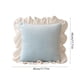 thumbnail image 2 of Holland Velvet Cojín de almohada lumbar decorativa | Tejido flocado | Cojín de respaldo de soporte suave | 45x45cm | Cojín para sofá cama Suelo del sofá | Rosa Amarillo Azul | Cubierta de cremallera, 2 of 5