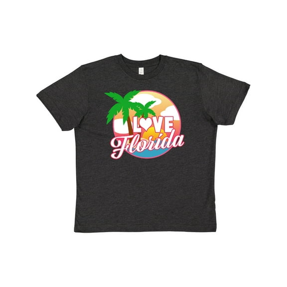Inktastic I Love Florida with Ocean and Palm Trees Youth T-Shirt