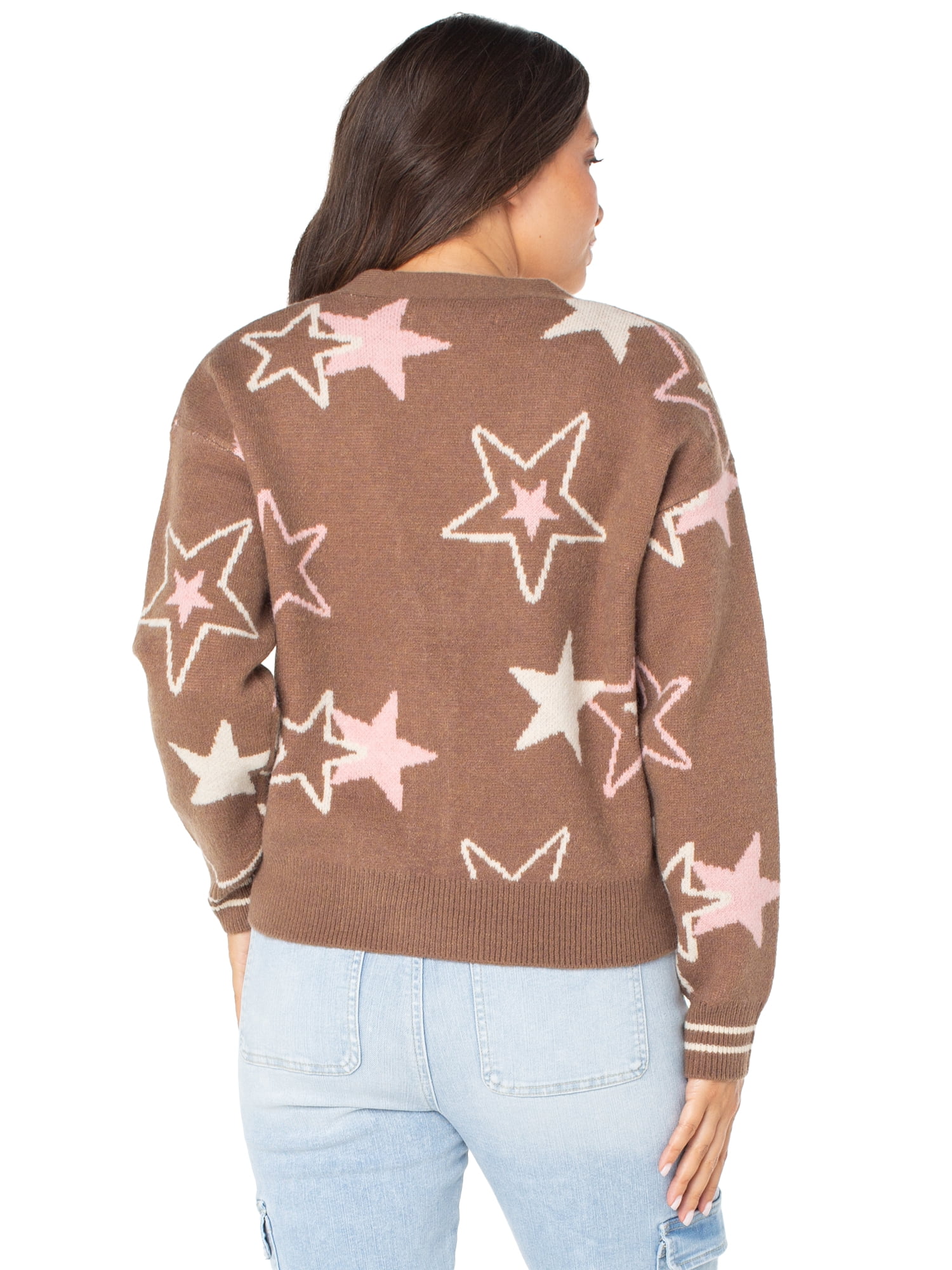 Celebrity Pink Women's and Women's Plus Long Sleeve Cardigan, Sizes XS-3X