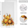 thumbnail image 2 of SKYSONIC 2 Pack Watercolor Pumpkin Hand Towels, Ultra Soft and Absorbent, Autumn Leaves Decorative Fingertip Towel for Home, Bathroom, Kitchen, 28.3"x14.4", 2 of 5