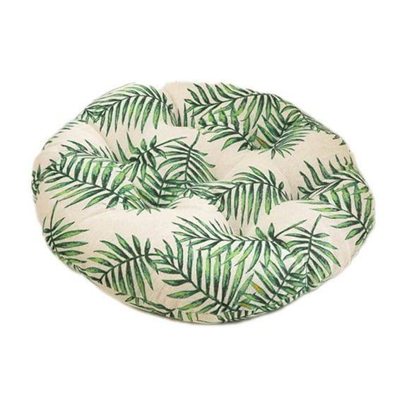 Chair Cushion, 2025 New Bohemian Soft Round Chair Pad, Garden Patio Home Kitchen Office Seat Cushion Leaf Diameter 16inch ,Green