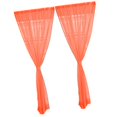 thumbnail image 2 of 2 Panel Kitchen Curtain Sheer Door Window Voile Drape Orange - 200x270cm, 2 of 9