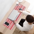 thumbnail image 3 of Long Mouse Pads for Desk,Red and White Christmas Pattern Desk Mats on Top Of Desks, Desk Mouse Pad Extra Large with 3mm Non-Slip Base and Stitched Edge for Gaming,Office,Work,Home 31.5x11.8in, 3 of 5