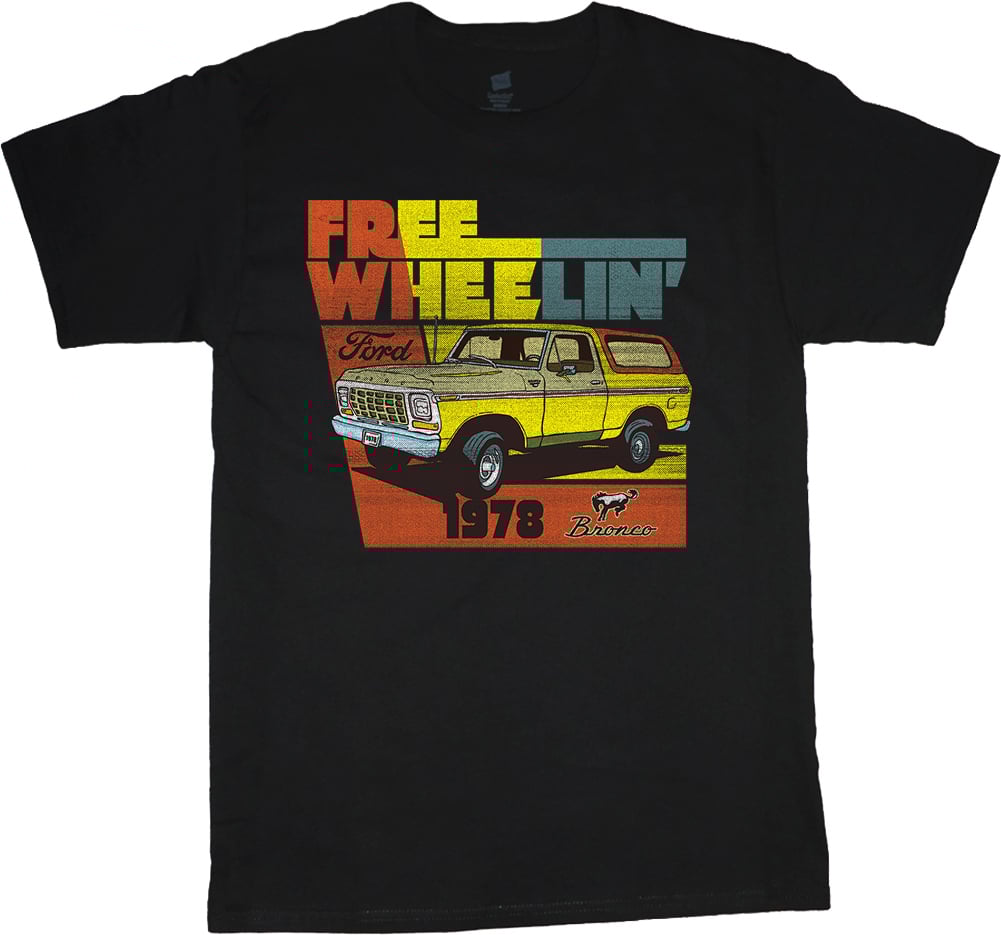 Mens Graphic Tees Ford Bronco T-shirt Dad Fathers Day Gifts