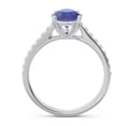 thumbnail image 4 of 2.30 Ct Fine Natural Diamond Blue Sapphire Gemstone Anniversary Ring for Women Solid 14K White Gold Size 10 by Diamond-Capitals, 4 of 8