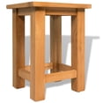 thumbnail image 4 of Mesa auxiliar VidaXL de madera maciza de roble marrón y chapa de MDF, 4 of 6