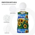 thumbnail image 6 of Easygdp Landscape With Sunflowers Men's Mesh Basketball Jersey Quick Drying Sleeveless Shirts Fitted Muscle Tank Tops Sport Round Neck T-Shirt - 4X-Large, 6 of 9
