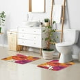thumbnail image 6 of Yayeee Bath Rug for Bathroom Floor Non Slip Rectangle Fluffy Soft Absorbent Mat, 16"x24", Purple Hand Drawn Floral, 6 of 7