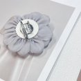 thumbnail image 5 of 9cm Wedding Fabric Flower Brooch Pin Hair Clip for Women Men Elegant Big Camellia Rose Floral Brooches Lapel Pins Dainty Holiday Party Costume Dress Accessories Jewelry, 5 of 11