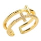 thumbnail image 4 of Anillos cruzados ajustables decoración del anillo de diamantes de diamantes de joyería religiosa para mujeres, 4 of 6