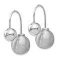 thumbnail image 3 of FJC Finejewelers Sterling Silver Polished Bright Cut Front Back Earrings Female Adult, 3 of 6