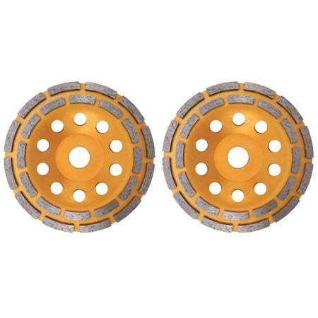 

2X 150mm 7 Inch Diamond 2 Segment Grinding Wheel Sanding Disc Sander Grinder Cup Abrasive Tools 22mm Hole