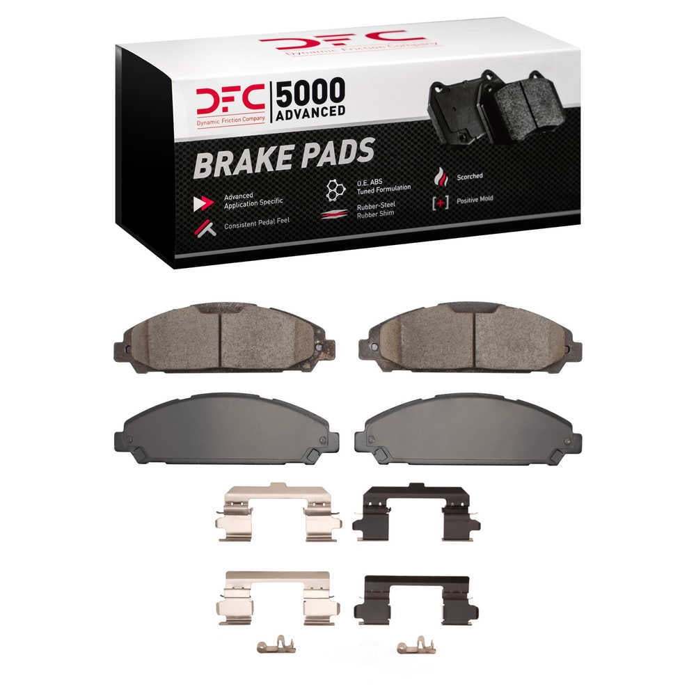 Dynamic Friction Company 1551-1791-01 DFC 5000 Advanced Brake Pads - Ceramic and Hardware Kit - OE