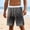 #256-Black, variant on Men's Abstract Brushstroke Pattern Drawstring Shorts Casual Black L Gifts for Father
