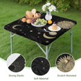 thumbnail image 4 of Black Gothic Sun Moon Star Pattern Square Fitted Tablecloth with Elastic Edge,Square Table Cover,Washable Elastic Table Cover for Home Kitchen Party Decor 34"x34", 4 of 6