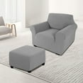 thumbnail image 5 of LKJYER Chair Slipcover with Ottoman Cover, Stretch Sofa Cover with Ottoman Slipcovers Removable Washable Armchair Covers Non Slip Furniture Protector, 5 of 8