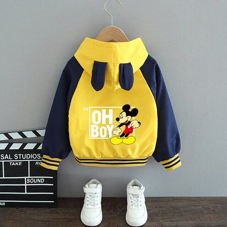 

Disney Mickey Minnie Mouse Jackets For Boys Girls Halloween Anna Elsa Coats Superhero Spiderman Hoodies Kids Autumn Clothes