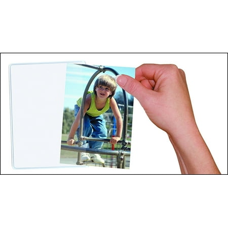 Acrylic Magnet Frame - 10 Pack Magnetic Photo Picture Frames - White Magnetic Photo Pockets - Holds 4x6 Photos, 4x6 High-Quality Re-usable Magnetic Photo Pockets.., By Flexible magnets