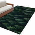 thumbnail image 2 of Green Forest Runner Rug 2.7x5 FT, Non Slip Entryway Carpet, Modern Pine Trees Mysterious Art Washable Soft Floor Carpet Entrance Mat Non-Shedding Throw Rug for Hallway Laundry Room Bedside, 2 of 9