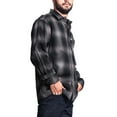 thumbnail image 5 of G-Style USA Men's Western Casual Plaid Long Sleeve Button Down Shirt Y2000 - Charcoal - Medium, 5 of 5