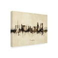 thumbnail image 2 of Michael Tompsett 'Bratislava Slovakia Skyline Vintage' Canvas Art, 2 of 3