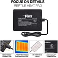 thumbnail image 2 of Ipower Reptile Heat Pad Under Tank Terrarium Warmer Heating Mat For Turtle Lizard Frog Snake Reptile And Other Small Animals 6X8 Inch 8W Black, 2 of 4