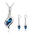 thumbnail image 3 of Zhaomeidaxi 2Pcs/Set Jewelry Sets for Women Faux Crystal Necklace Earrings Set Jewelry for Women, Wedding Party Pendant and Earring Sets, 3 of 3