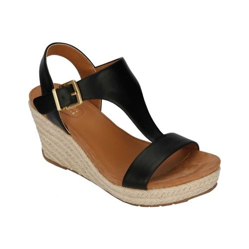 Kenneth Cole REACTION Womens Card T-Strap Wedge Sandal 