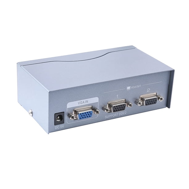 Amplificador divisor VGA DTECH 1 entrada 2 salidas 1080p SVGA 250 MHz