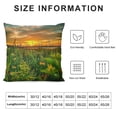 thumbnail image 5 of Orinice Flowers Sunset Graphic Decorative Cushion Throw Pillow Cover for Home Couch Living Room Bed Sofa Car Bedroom Spring Zipper Closure 1PC 18x18in, 5 of 5