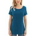 thumbnail image 2 of Bearsland Women's Maternity Nursing Top Side Discreet Zip Short Sleeve Breastfeeding Shirt, 2 of 7