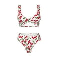thumbnail image 4 of Daiia Cherry_1 Women's Bikini Set Two Piece Swimsuit High Waisted Bikini Adjustable Straps Bikini Perfect for Beach, Pool, and Summer Vacation-, 4 of 9