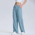 thumbnail image 2 of ZyeKqe Pajamas Pants for Women Low Waisted Sleep Bottoms Wide Leg Plaid Loose Fitted Lounge Pants, 2 of 7