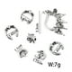 thumbnail image 4 of 7pcs Sterne Ohrclip Ohrringe Vintage Yuyangstore Puños de oreja de plata antiguos, 4 of 8