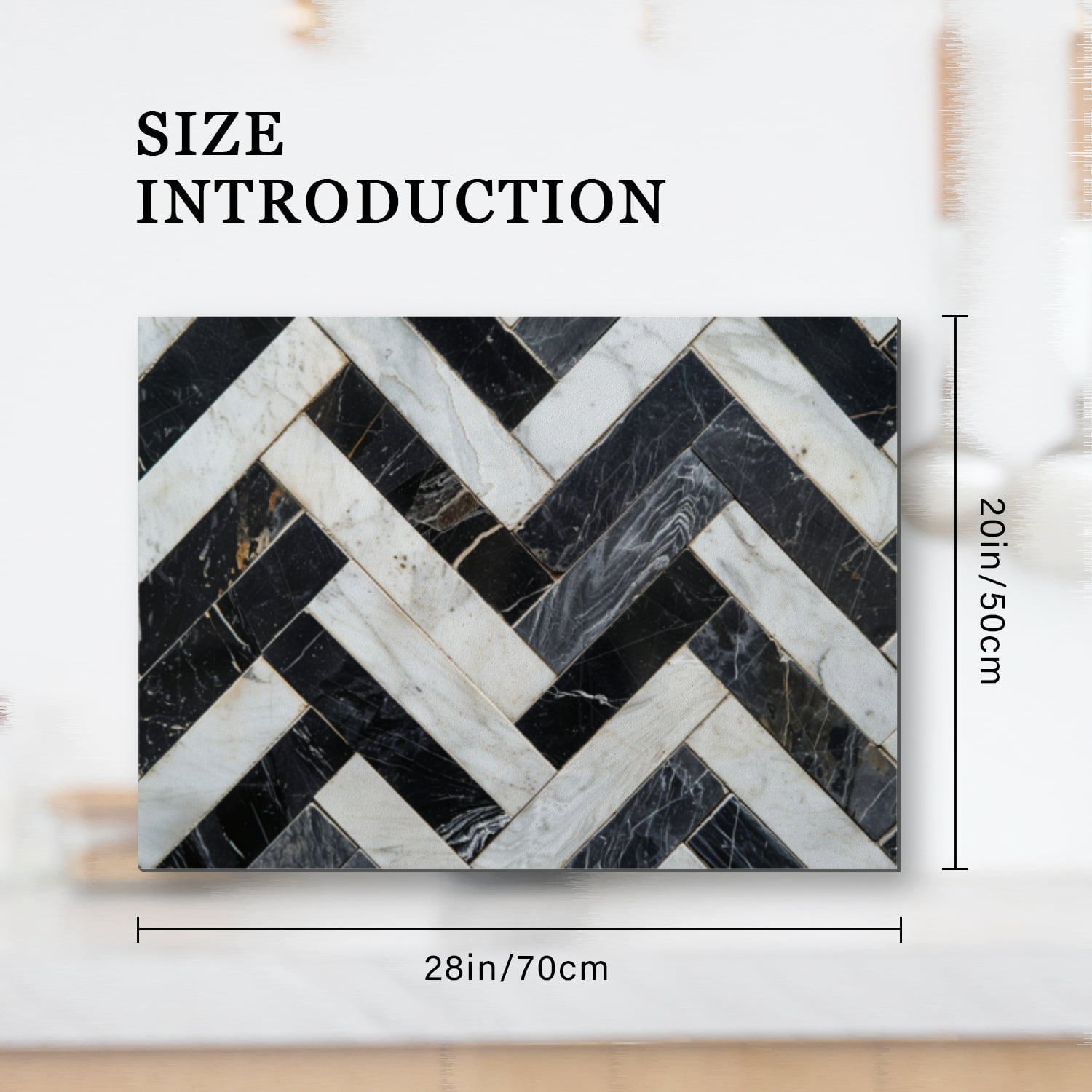 Stove Top Covers for Ceramic Stove, Abstract Geometric Art Black Gray Marble Print Heat Resistant Cooktop Protector, Square Multi-functional Mat for Kitchen RV (28×20 Inch)