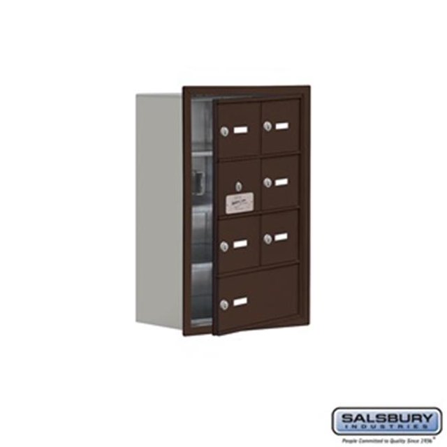 SalsburyIndustries 19148-07ZRK Cell Phone Storage Locker With Front Access Panel - 4 Door High Unit, Bronze