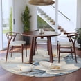 thumbnail image 4 of White Magnolia Round Area&nbsp;Rug 7ft Farmhouse Flowers Non-Slip&nbsp;Washable Circle Rugs Soft Felt Indoor Floor Mat for Bedroom Kitchen Living Room Bathroom, 4 of 9