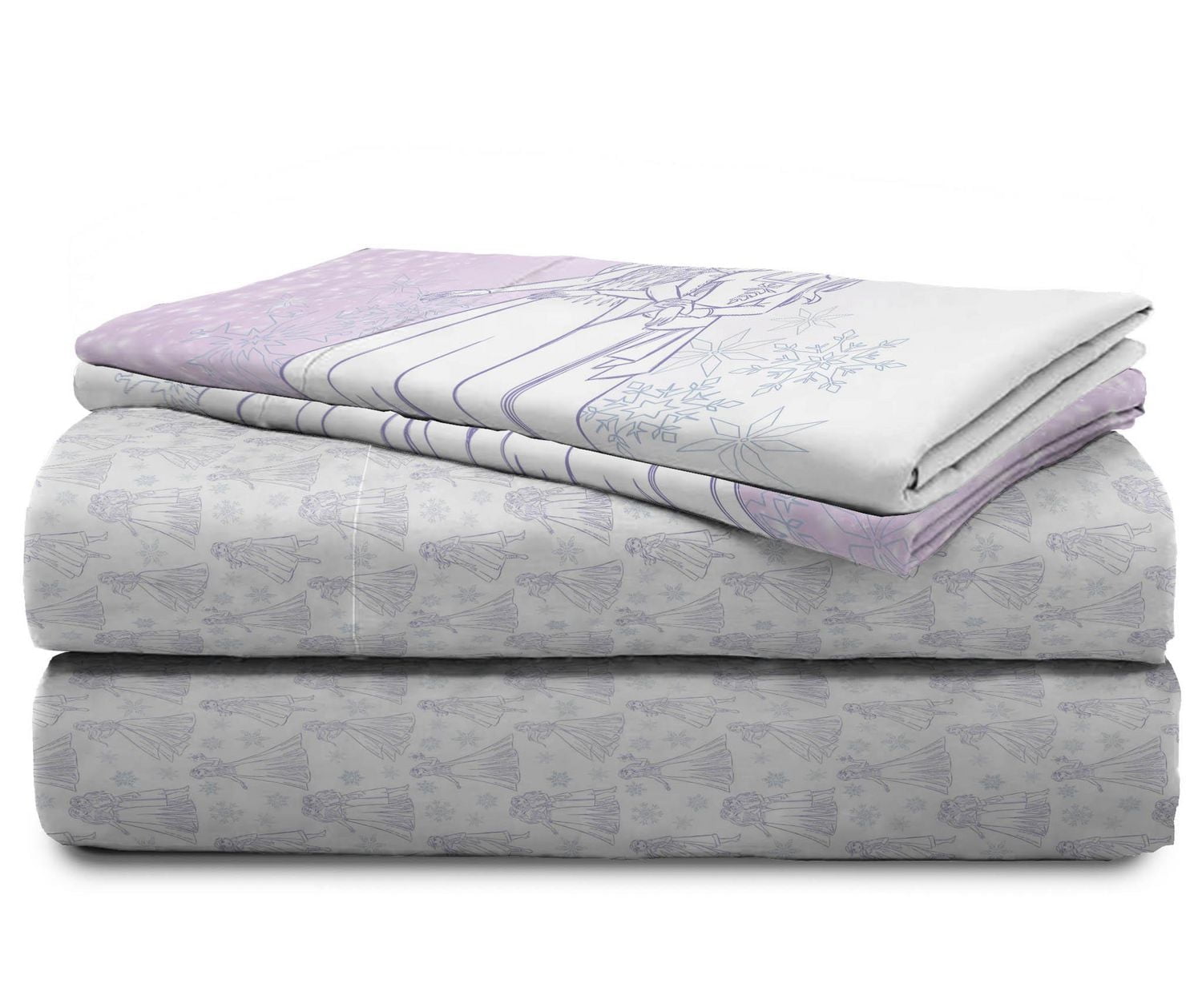 Frozen 'Aventures Glaciales' Ensemble de Draps 4-Pièces pour Lit 2 Places pour Enfants, 100 % Polyester Pour Lit 2 Places