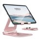 thumbnail image 1 of Soporte para tableta Nulaxy, doble plegable, de aluminio, para iPad, oro rosa, 1 of 6
