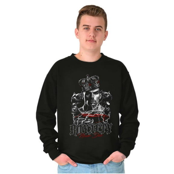 Urban Royalty Never Dies Pitbull King Sweatshirt for Men or Women Brisco Brands S