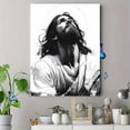 thumbnail image 4 of Qisvanset 12x16 Inch Jesus Minimalist Line Canvas Wall Art, Classic Portrait Art Baptism Gift Household Decor, 4 of 8