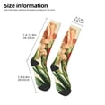 thumbnail image 2 of Honeii Vibrant Amaryllis Flowers Print Long Socks,Novelty Design Socks Gift for Men and Women,Crew Socks,Calf Socks, 2 of 6