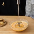 thumbnail image 5 of Batidor Semiautomático de Acero Inoxidable de 12 Pulgadas, Batidor Giratorio Manual, Batidor de Huevos, Mezclador Agitador, Herramienta de Cocina, 5 of 5
